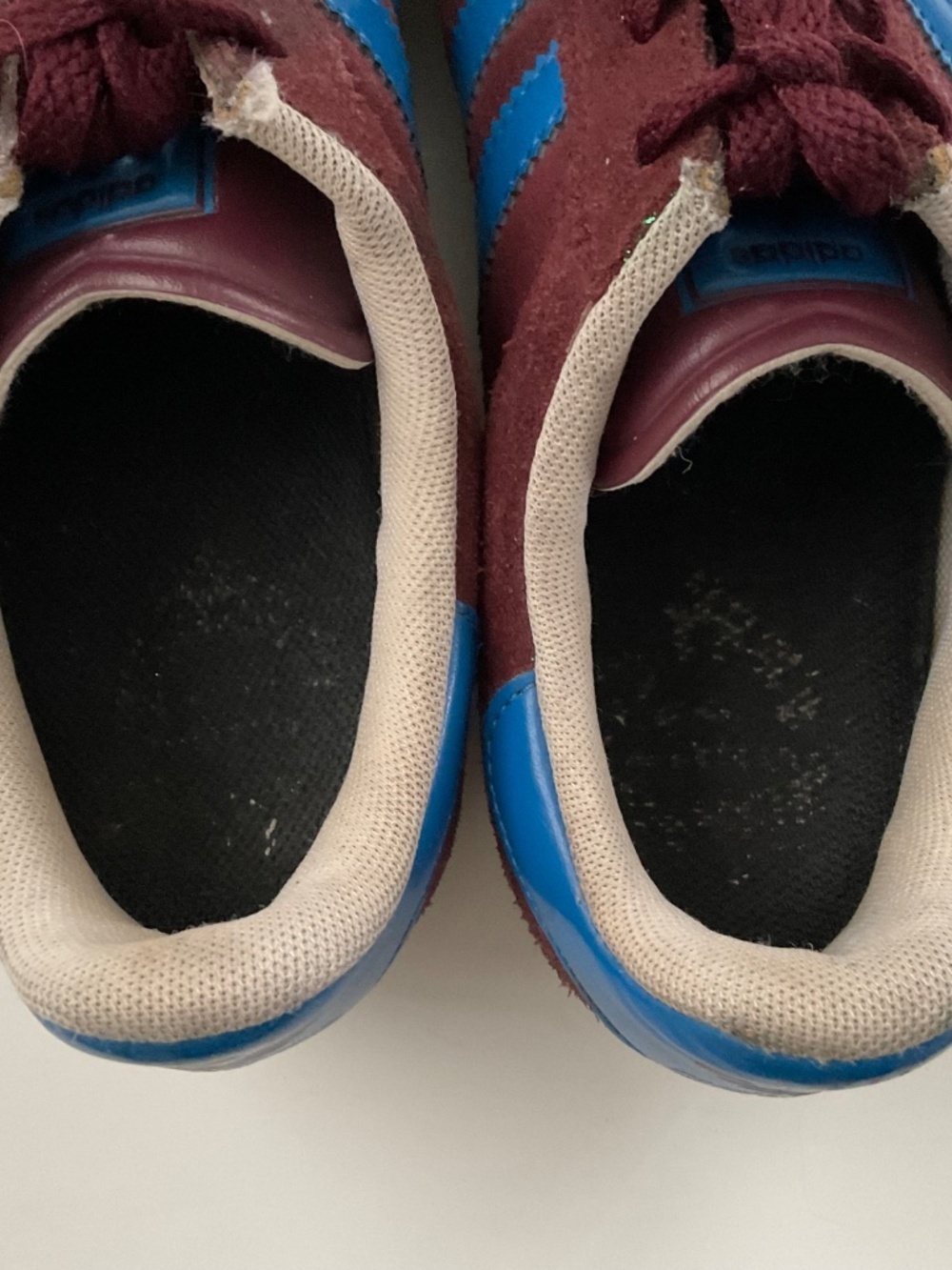 Adidas Gazelle OG Women’s Suede Sneaker Burgundy Blue Sz 5.5 Clean Girl Retro - Picture 8 of 8